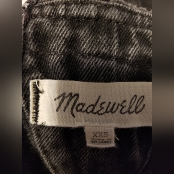 Madewell Adirondack Short Overol in Washed Black Size XXS - Picture 7 of 11